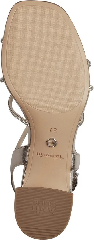 Tamaris Essentials - maat 41 - Dames Sandalen - LIGHT GOLD