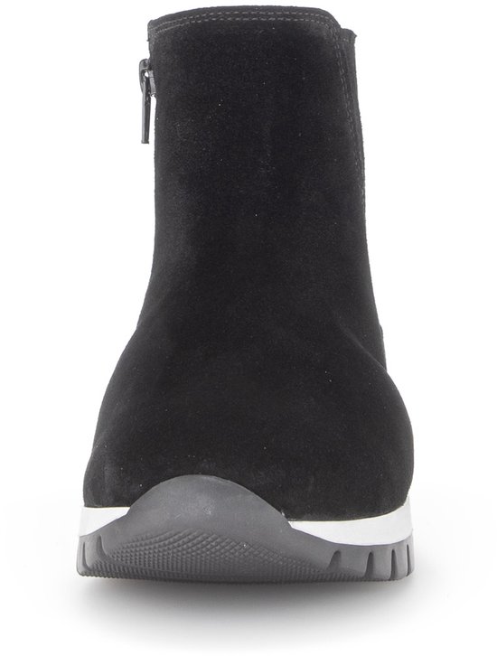 enkellaarzen, laars, sneakerboot, zwarte, suede