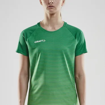 Craft Pro Control Stripe Shirt Korte Mouw Dames - Groen