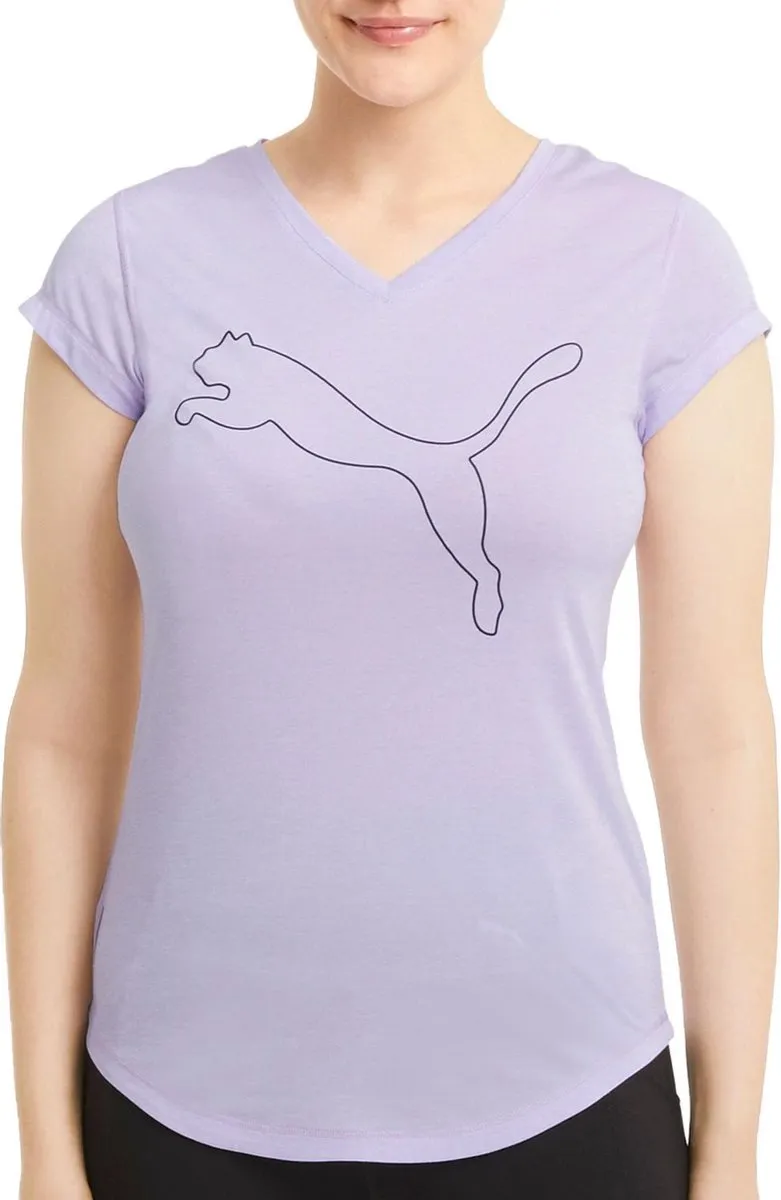 PUMA - maat XS- Train Favorite Heather Cat Sportshirt Dames