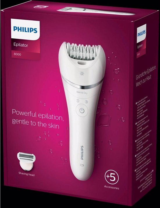 Philips Series 8000 BRE710/00 - Wet & Dry - Epilator