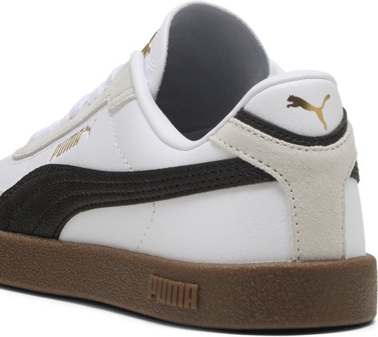 sneaker, wit, gum sole, zwarte streep, puma logo