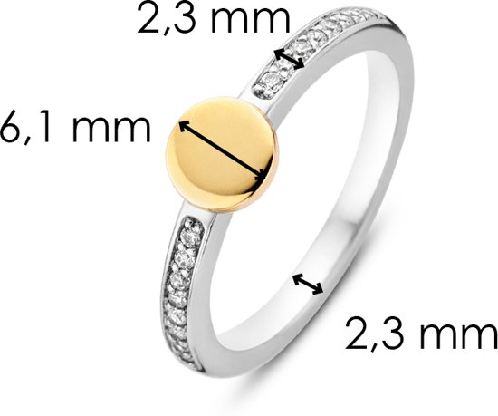 TI SENTO - Milano Ring 12116ZY - gerhodineerd zilver - 17.25mm