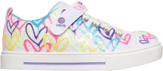 Skechers - maat 28- TWINKLE SPARKS-LOVE MEDLEY Meisjes Sneakers - Wit