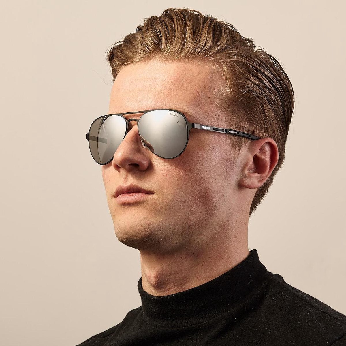 Sinner Zonnebril Unisex Gabriel - Zwart