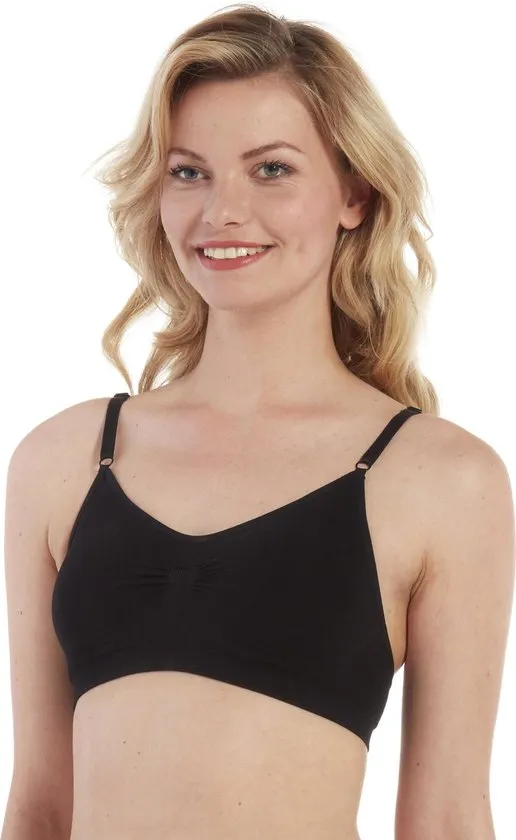 MAGIC Bodyfashion BH Comfort Bra with Spaghetti Straps - XL - Black