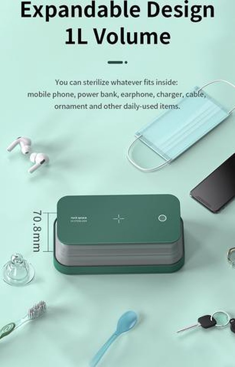 RockSpace draadloze oplader / UV desinfectiebox