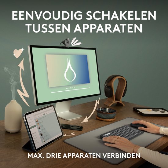 Logitech Pebble 2 M350s - Draadloze Muis - Bluetooth - 4000 dpi - Graphite