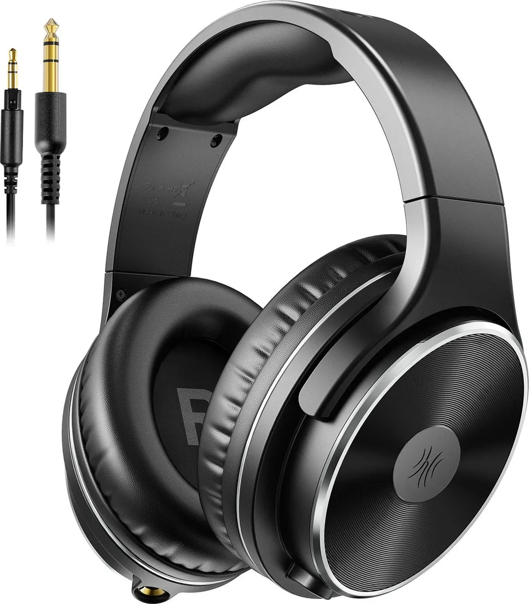 OneOdio Studio HiFi - koptelefoon met microfoon - extra lange kabel - muziek|studio|DJ (zwart)