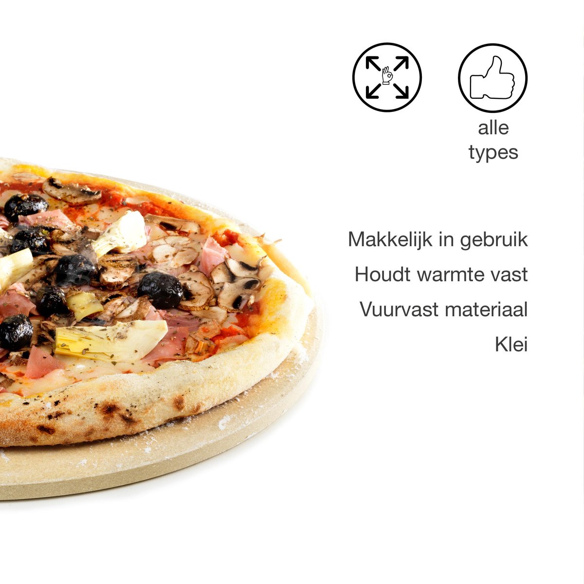 Barbecook BBQ Pizzaplaat - Pizzasteen - Voor Barbecue - Rond - 36cm