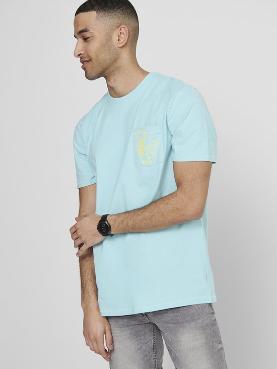Only & Sons Ink Heren T-shirt - Blauw - Maat M