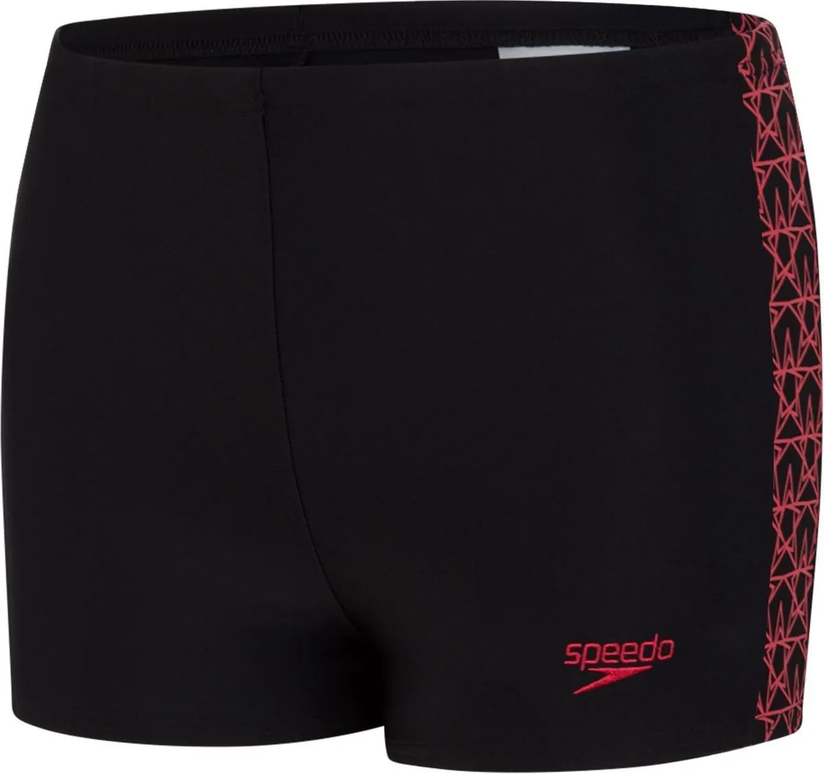 zwembroek, shorts, zwart, logo, patroon
