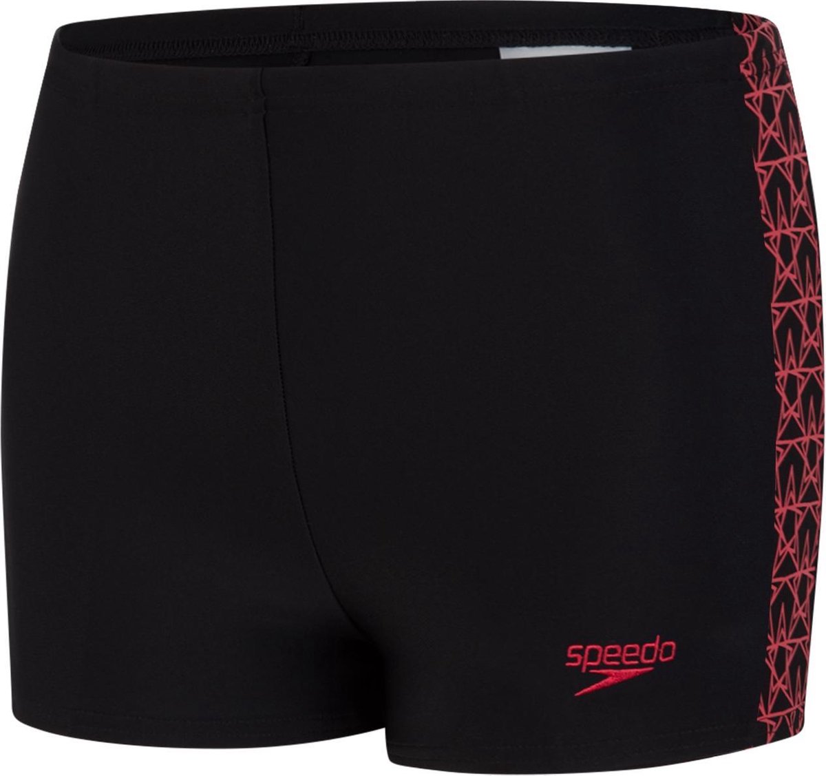 zwembroek, shorts, zwart, logo, patroon