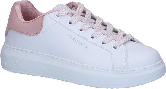 sneaker, wit, roze accenten, foamzool, laag-model