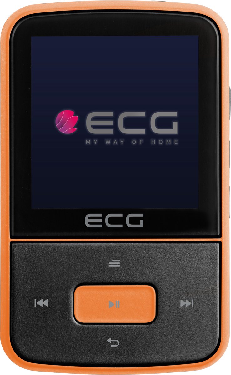 handheld, apparaat, oranje hoes, digitaal scherm, ECG