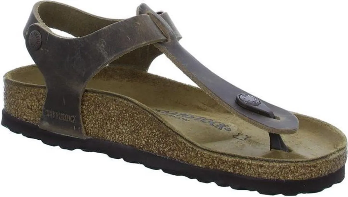 Birkenstock - maat 39- Kairo Meisjes Sandalen Regular Oiled Leather - Tabacco Brown