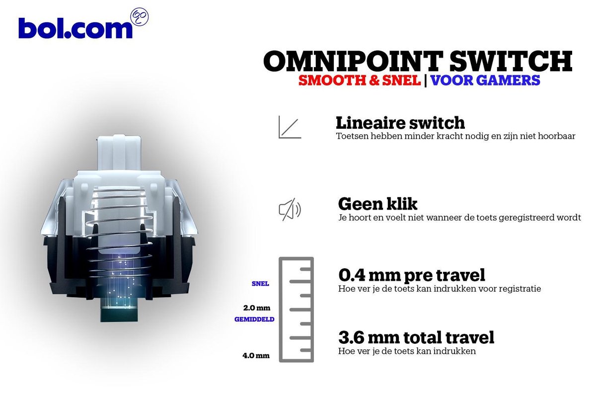 SteelSeries Apex Pro Qwerty Mechanisch Gaming Toetsenbord - OmniPoint Switch