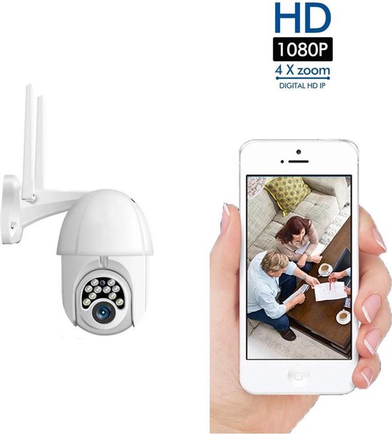 Kunststof behuizing Waterdichtheid IP66  WIFI Dome IP camera - buiten - draai- en kantelbaar - FULL