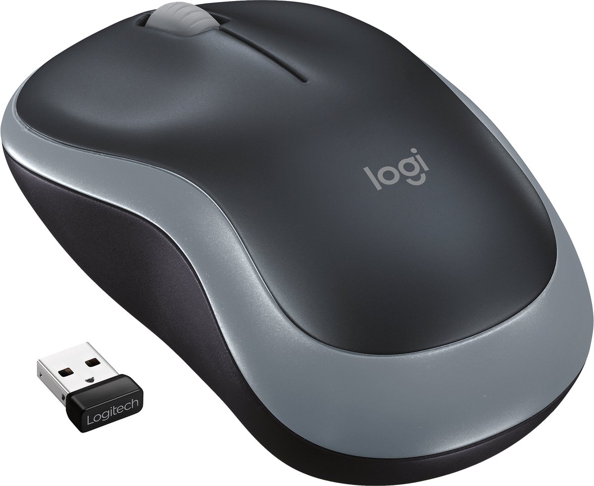 Logitech M185 - Draadloze Muis - Grijs