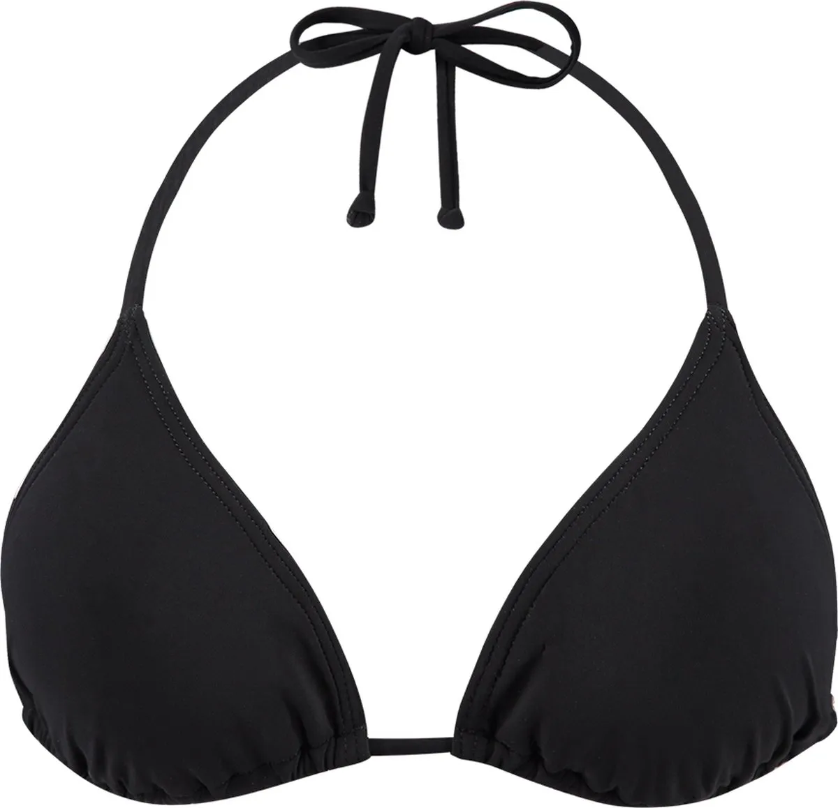 bikini top, driehoek bikini, zwart, halternek, top met band