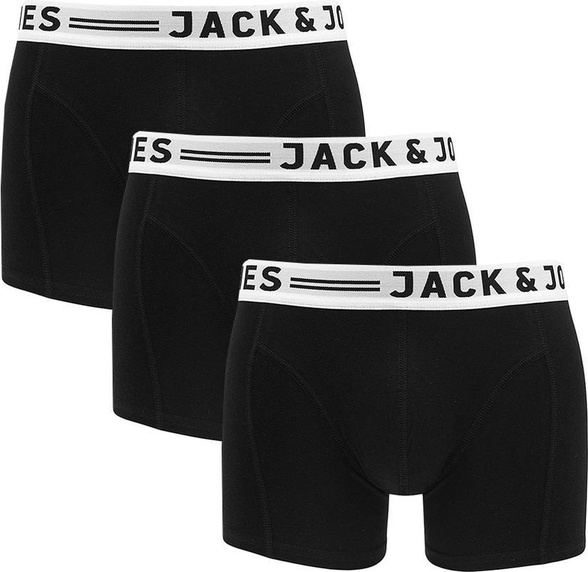 Jack & Jones Maat 6XL heren boxershort - 3-Pack - Black- Zwart