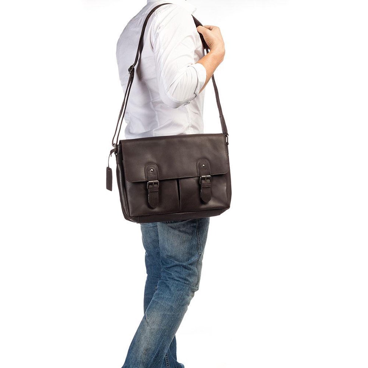 BURKELY VINTAGE GLENN MESSENGER BAG - Schoudertas - Bruin