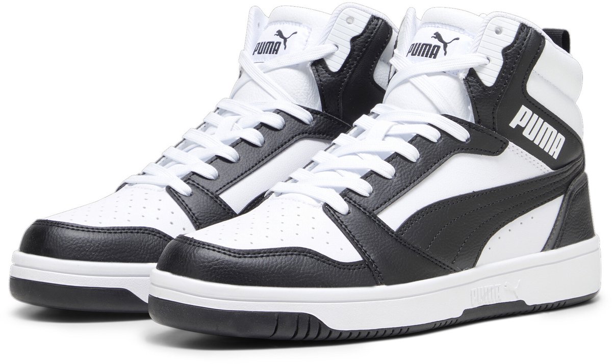 sneakers, hoge sneaker, wit, zwart, PUMA