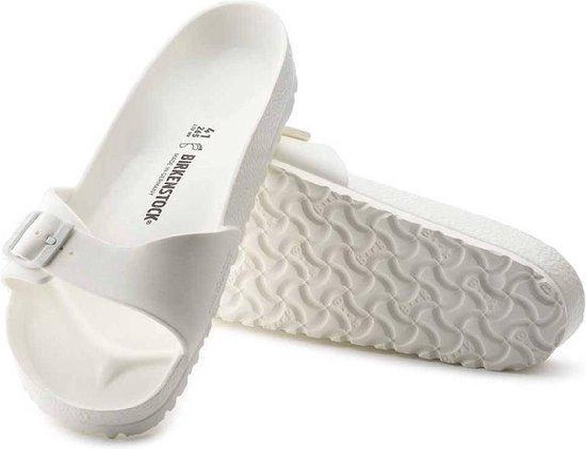 Birkenstock - maat 41- Madrid Dames Slippers Small fit - White