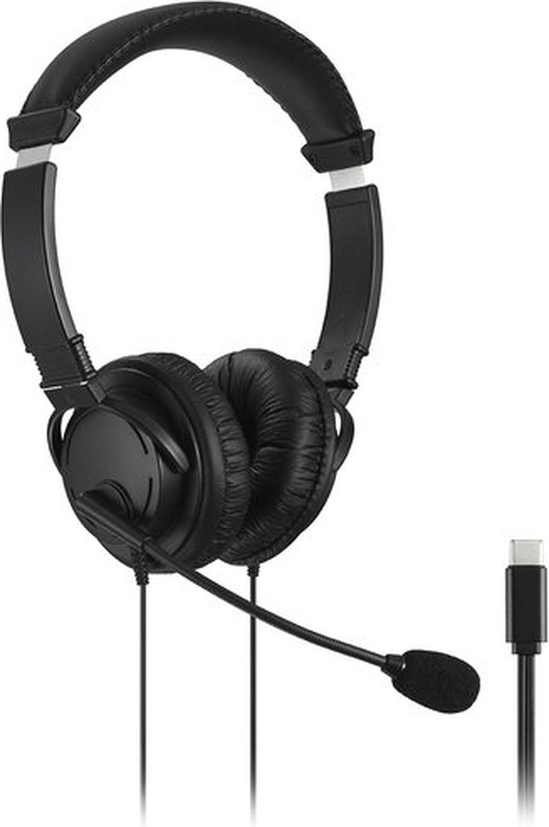 DGMoutlet-nl-Kensington-USB-C-Hi-Fi-Hoofdtelefoon-met-Noise-Cancelling-Microfoon-Zwart-goedkoop-sale-korting-aanbieding Kensington USB-C Hi-Fi Hoofdtelefoon met Noise-Cancelling Microfoon - Zwart