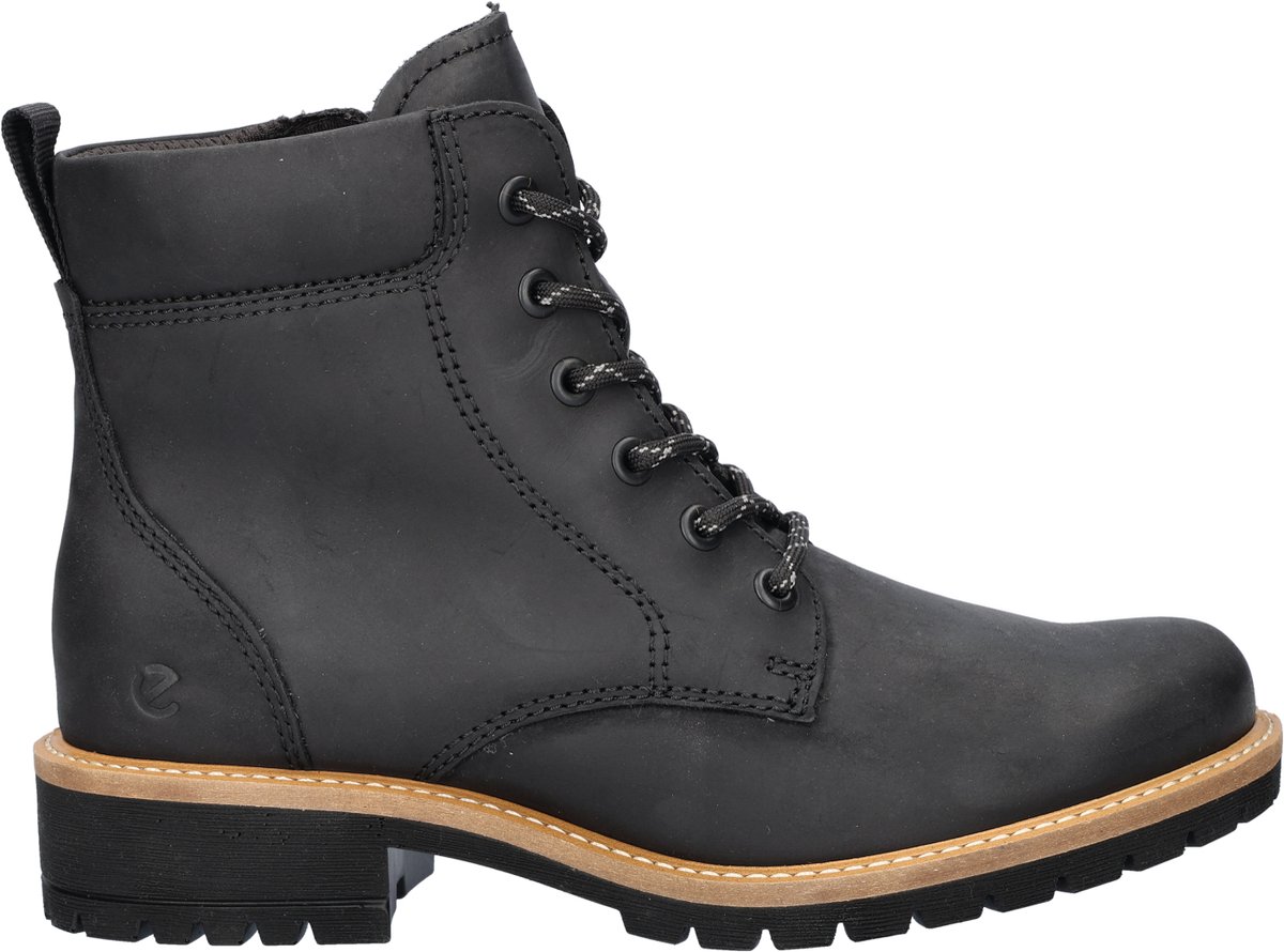 laars, mountainboot, leren, zwarte kleur, demping rubberzool