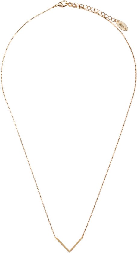 Orelia ketting kort met V teken goudkleurig