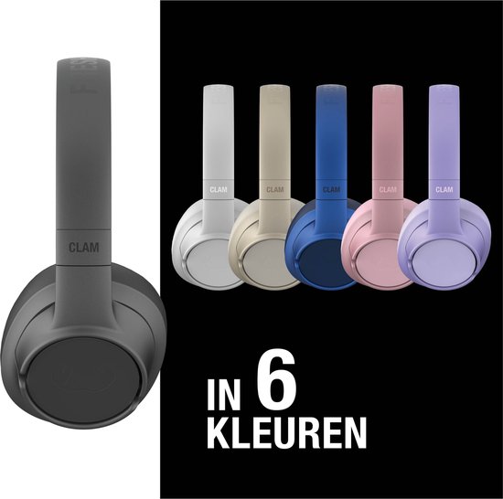 Fresh 'n Rebel Clam Core - Draadloze koptelefoon - Over-Ear - 45 uur batterij - Storm Grey