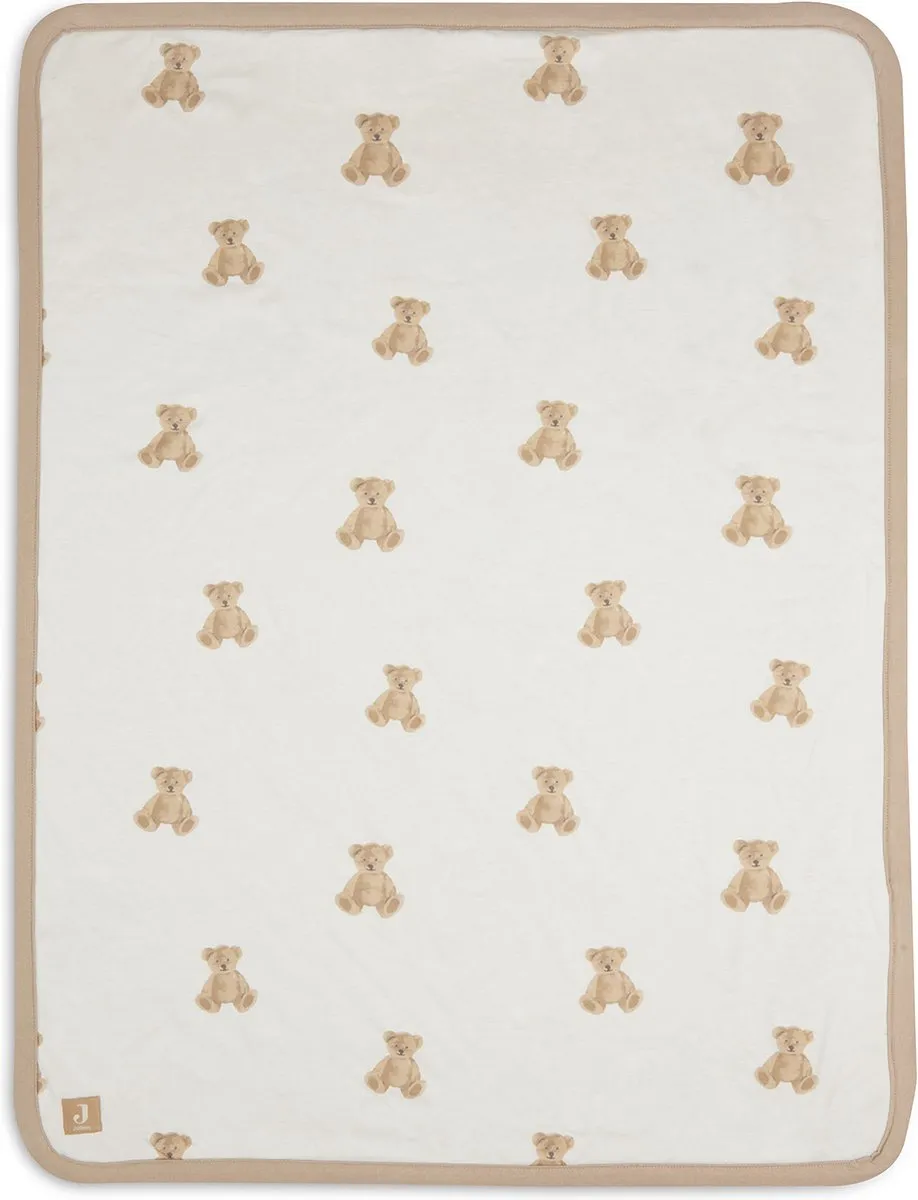 Jollein Baby Deken Ledikant Jersey 100x150cm - Teddy Bear