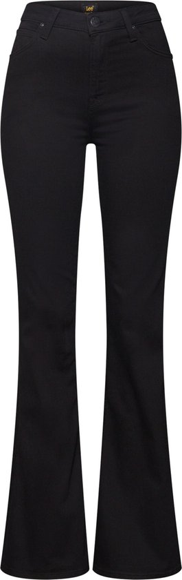 LEE - maat W27 X L31 - BREESE BLACK RINSE FLARE JEANS-DAMES