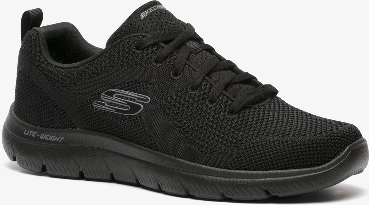 sneaker, zwart, mesh, lopen, lichtgewicht