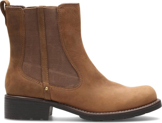 boots, chelsea boot, bruin, enkellaarzen, elastisch paneel