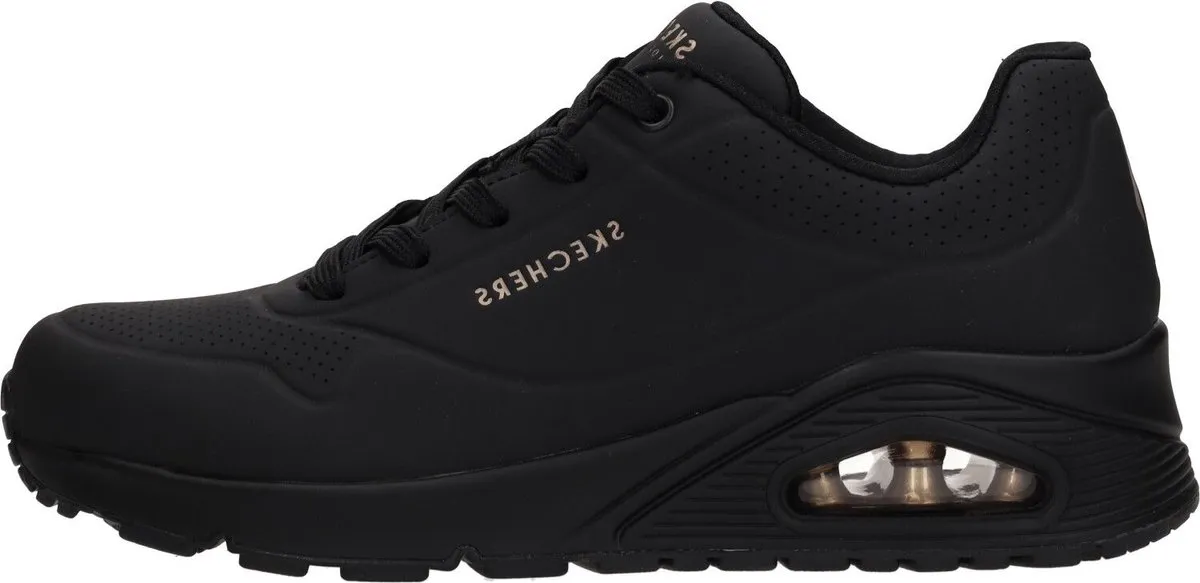 Skechers - Maat 36 - Uno Dames Sneakers - Zwart