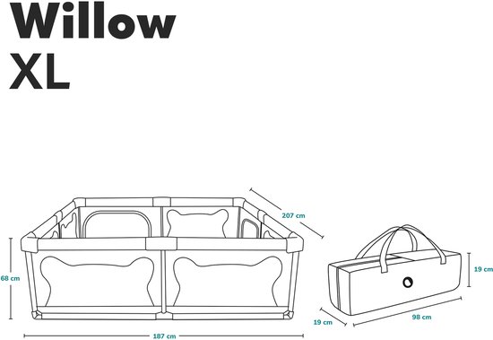 DGMOUTLET-NL-Lionelo-Willow-XL-Box-voor-baby-s-vanaf-0-48-maanden-groot-oppervlak-187-cm-x-207-cm-x-68-cm-SALE-2 Accessoires, Tas, Handtas