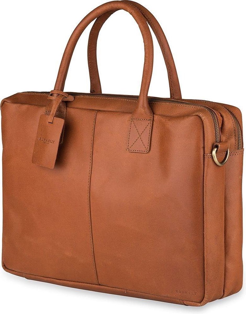 BURKELY Vintage Taylor Aktetas - 15.6 inch laptoptas - Cognac