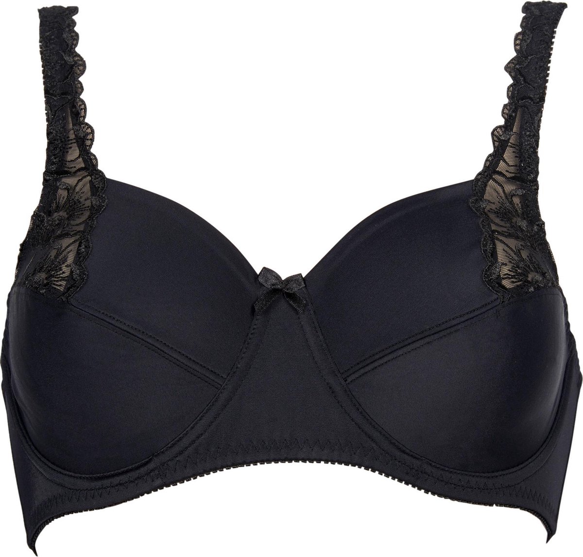bh, bralette, lace, zwart, gevulde