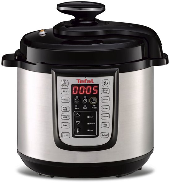 Tefal All-in-One CY505E - Multicooker - Slowcooker - Snelkookpan - 6L - Digital Timer