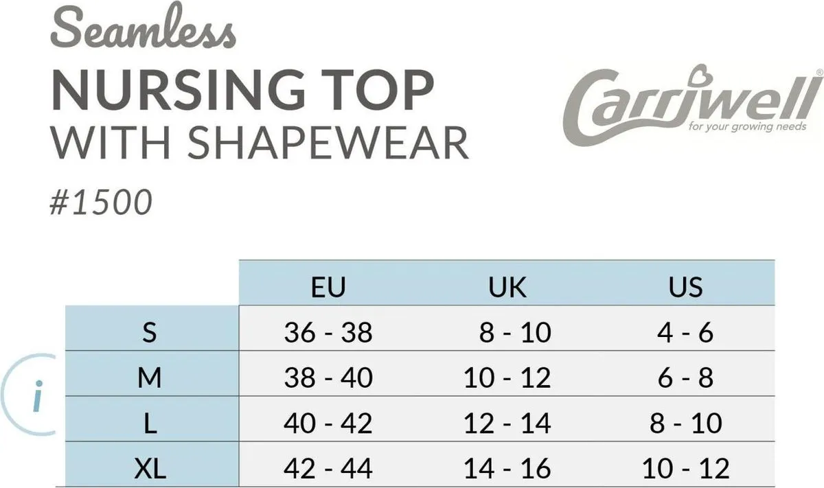 Carriwell - XL - Voedingstop - Shapewear - Zwart