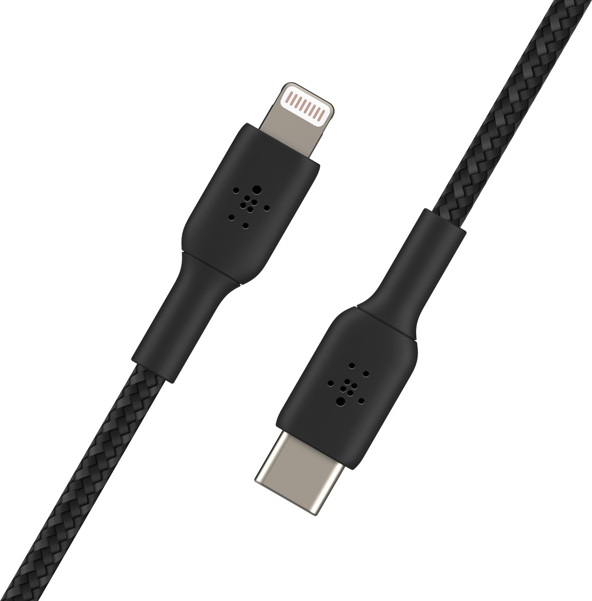 Belkin Braided iPhone Lightning naar USB-C kabel - 2m - zwart