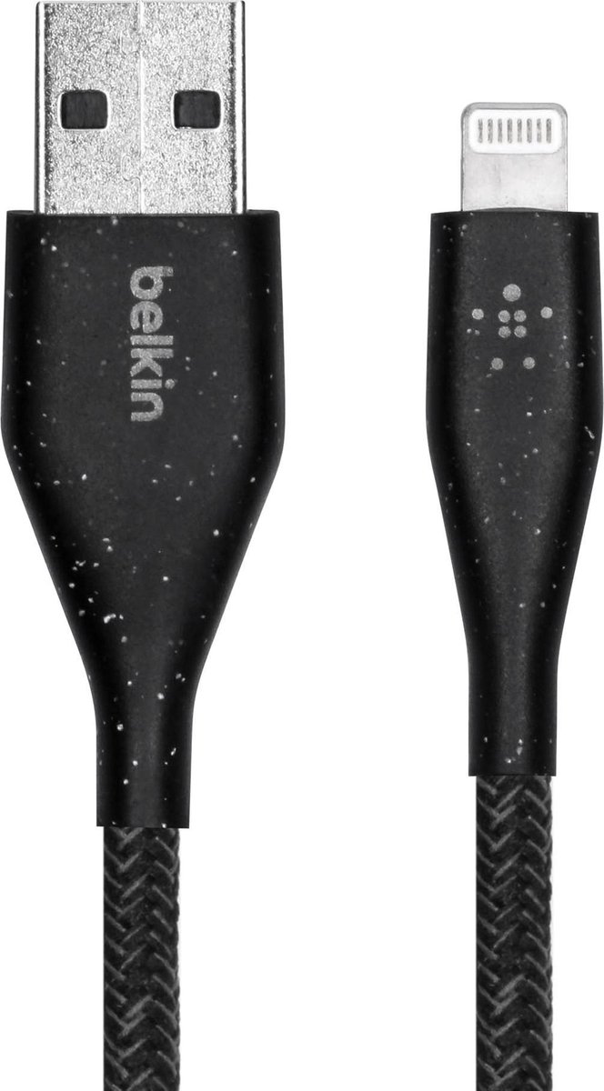 Belkin DuraTek Plus Apple Lightning naar USB kabel - 1,2 meter - Zwart