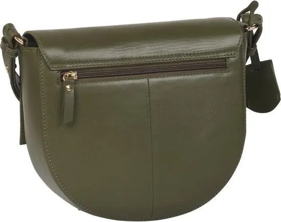 Burkely Parisian Paige Dames Crossover L Half Moon Crossbodytas - Groen