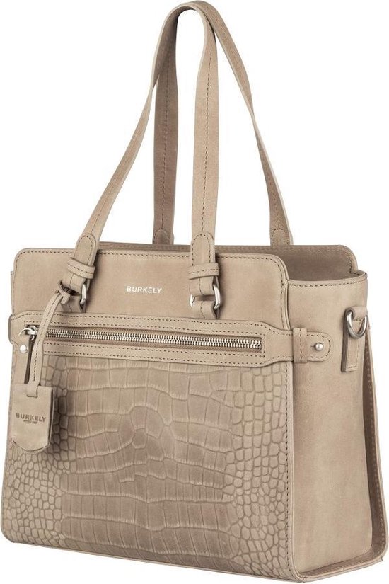 BURKELY Croco Cody Handbag S - Grijs