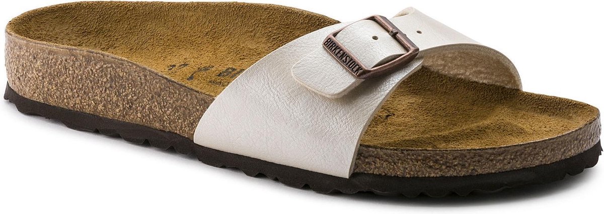 sandalen, slipper, leren band, cork zool, birkankruk