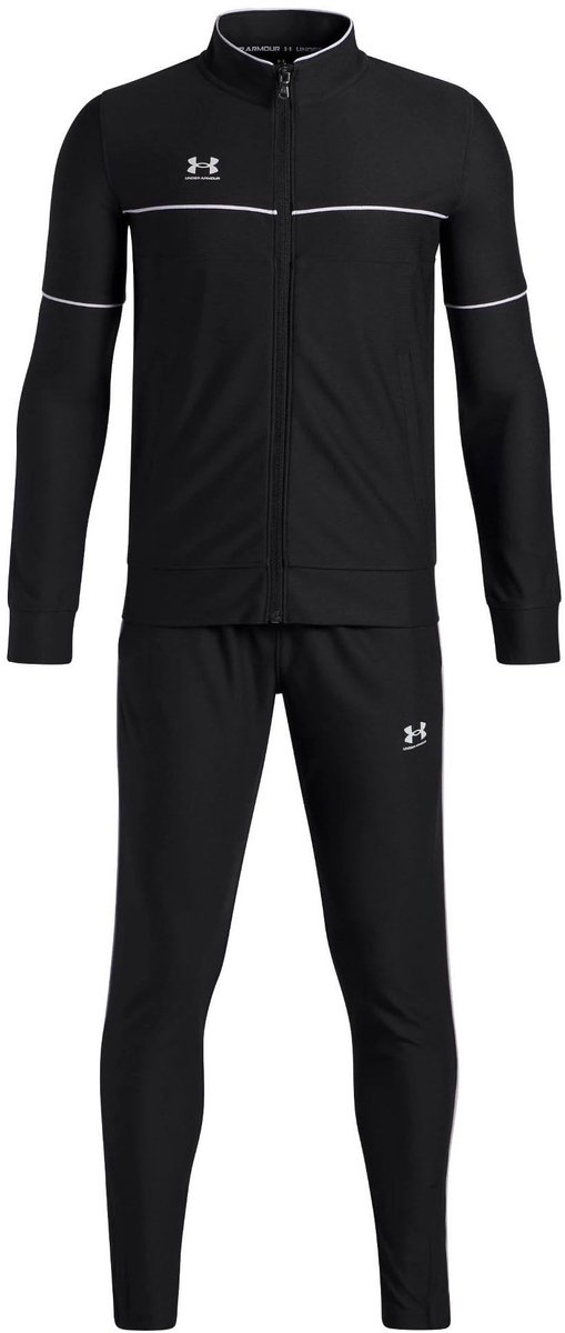 training suit, tracksuit, zip jacket, black outfit, Under Armour logo