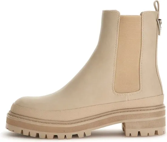 Guess  - Maat 38 - Babala Dames Enkellaars Leder - Cream