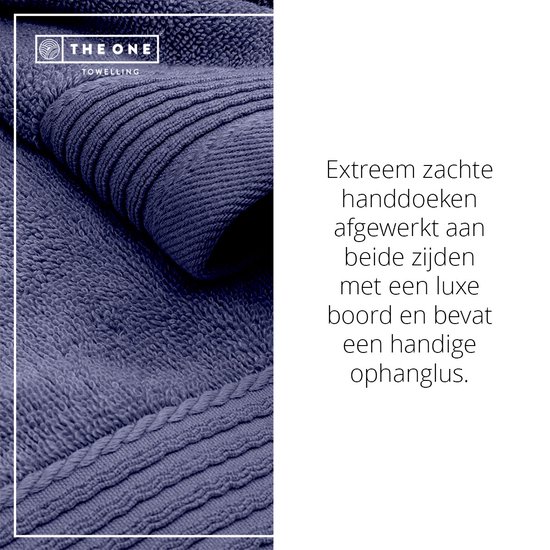 The One Towelling Classic handdoek - Hoge vochtopname - 100% Zacht katoen - 50 x 100 cm - Denim